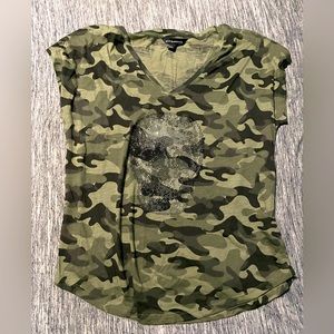 Rock and republic camo skull tshirt
